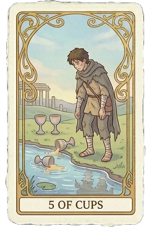 Five of Cups tarot card