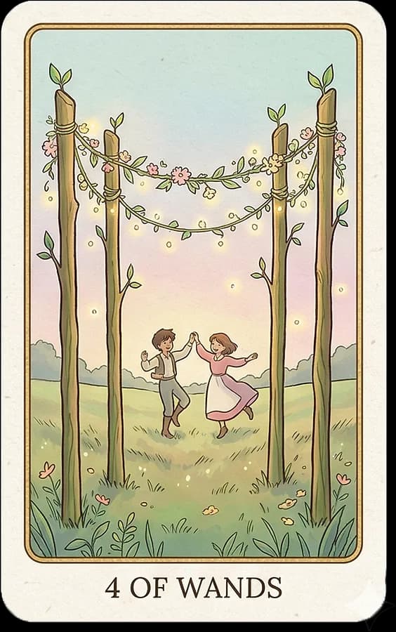 Four of Wands tarot card