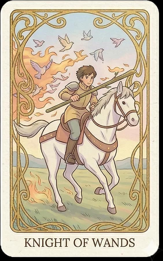 Knight of Wands tarot card