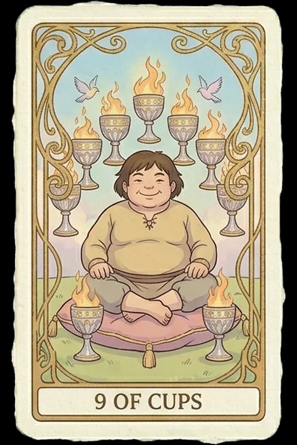 Nine of Cups tarot card