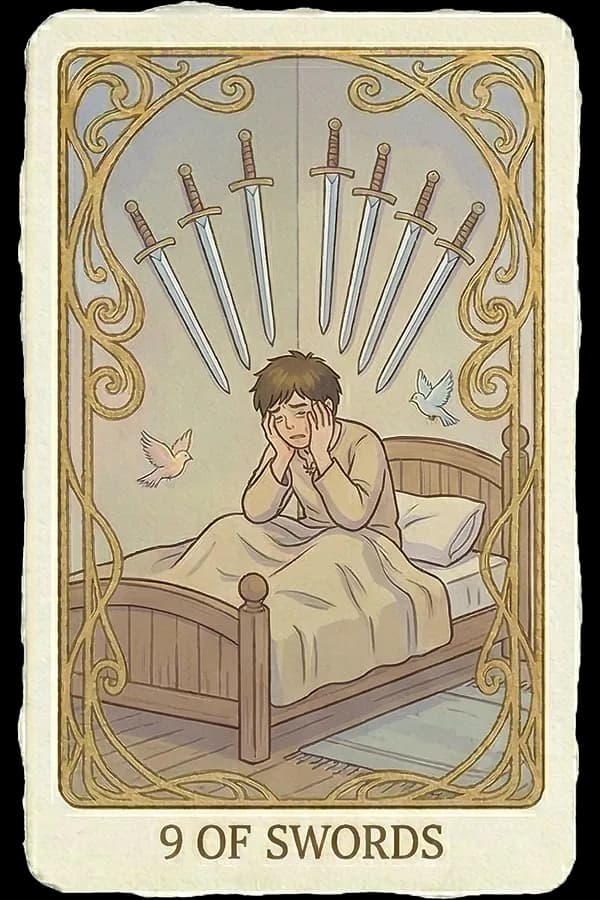Nine of Swords tarot card