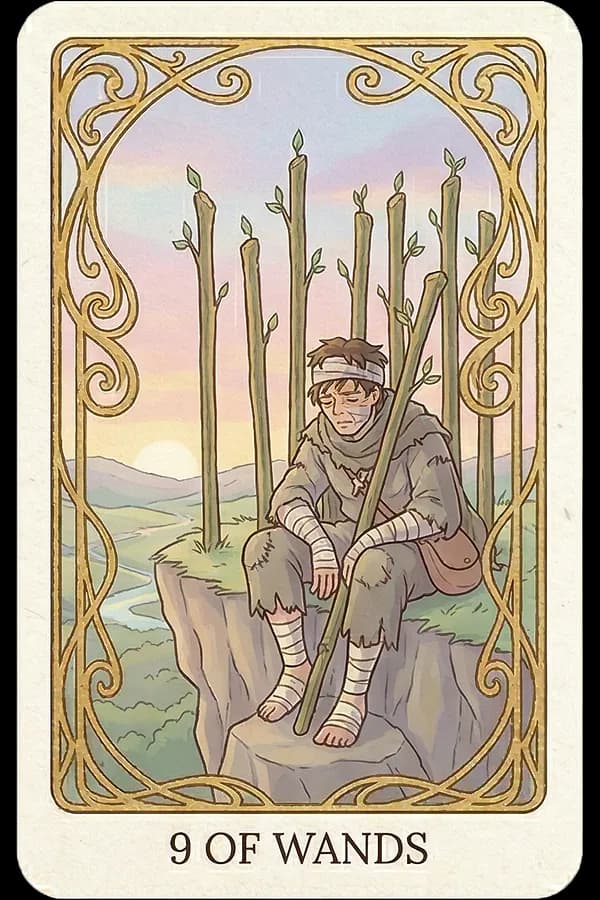 Nine of Wands tarot card