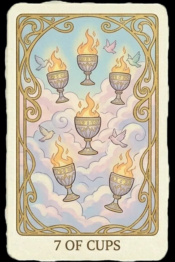 Seven of Cups tarot card