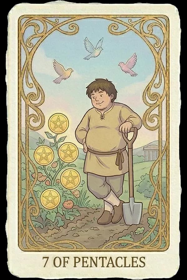 Seven of Pentacles tarot card