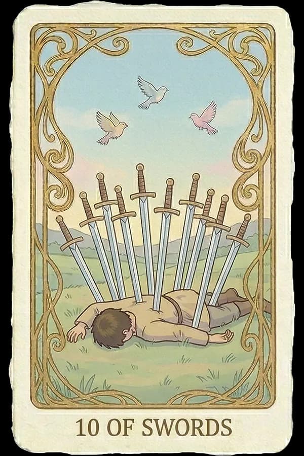 Ten of Swords tarot card