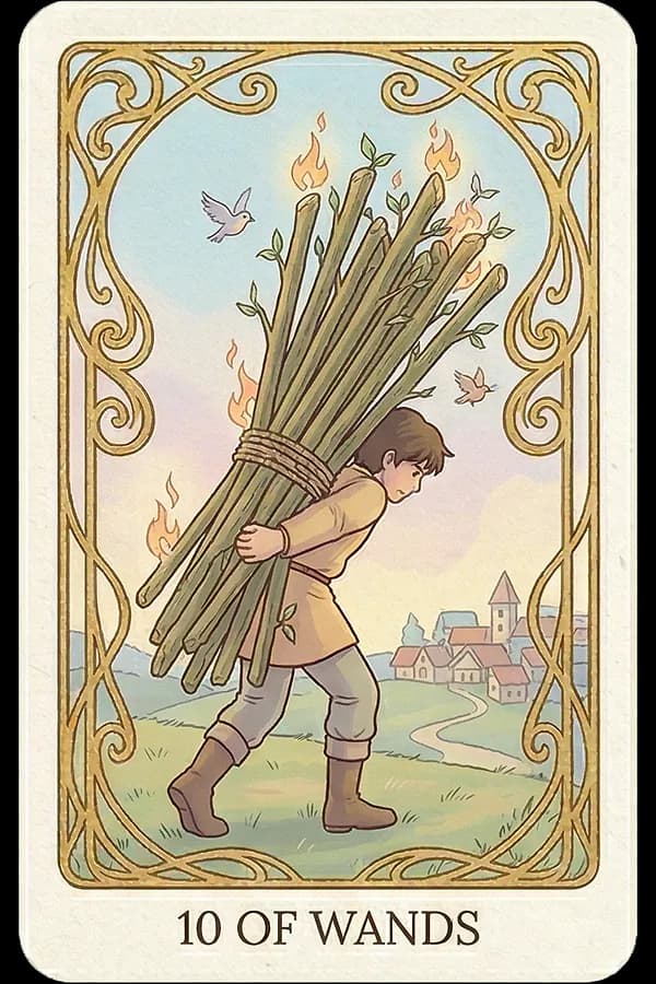 Ten of Wands tarot card
