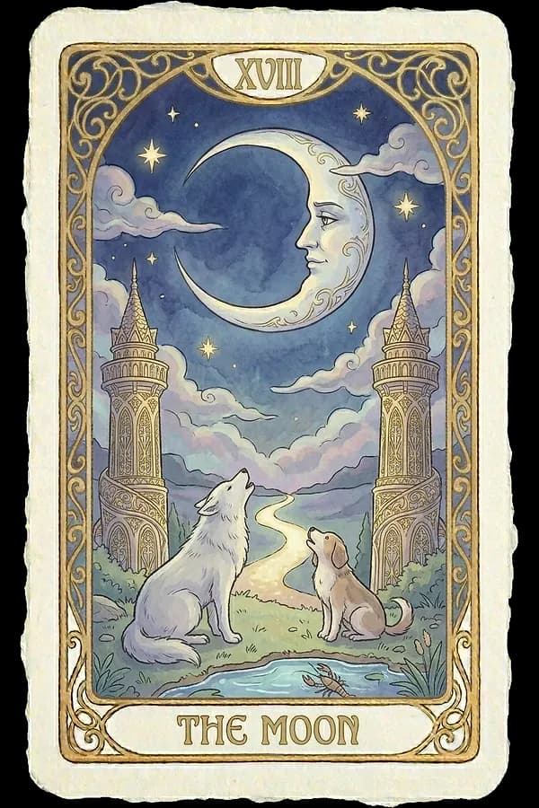 The Moon tarot card