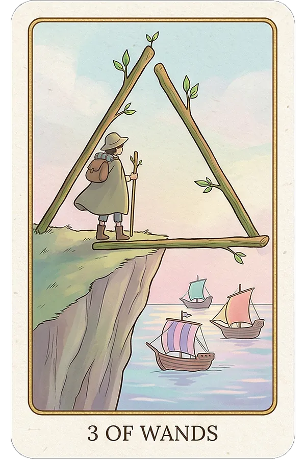 Three of Wands tarot card